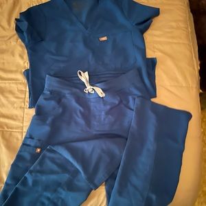 FIGS SCRUB SET royal blue